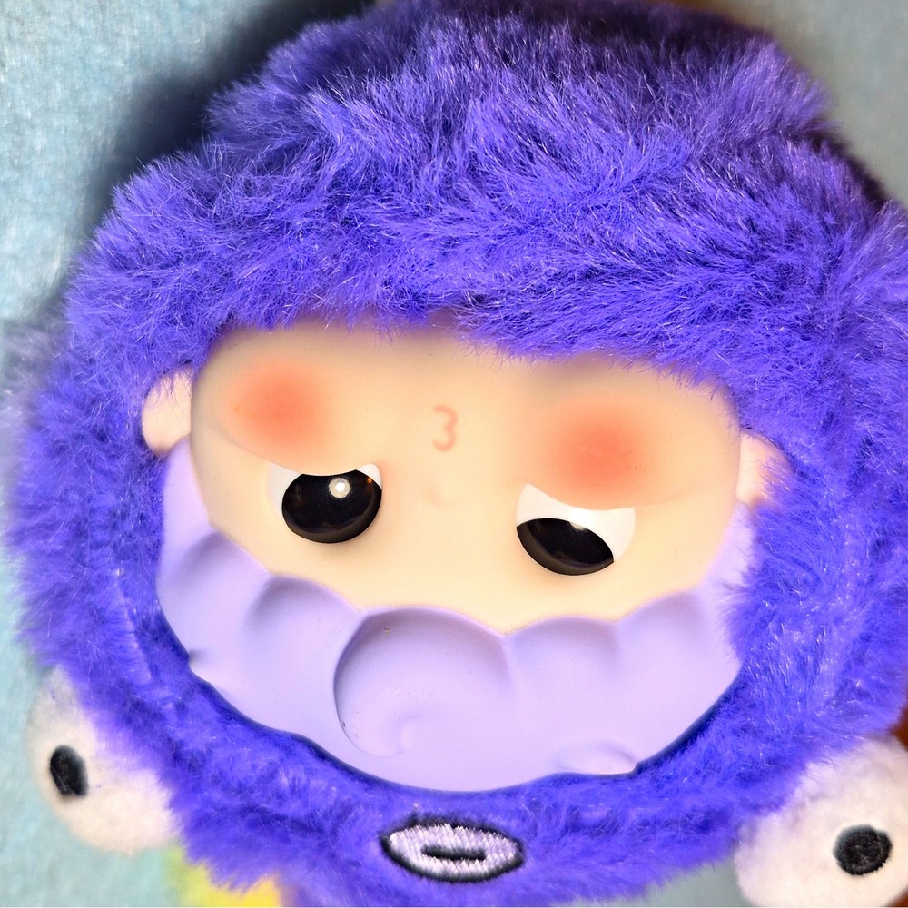 Damon Ocean Damoon Purple Plush Animal Keychain Charm lucky lantern fish